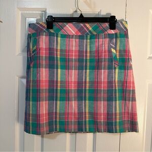 Talbots linen/cotton plaid skirt. Size 12 Beautiful plaid!